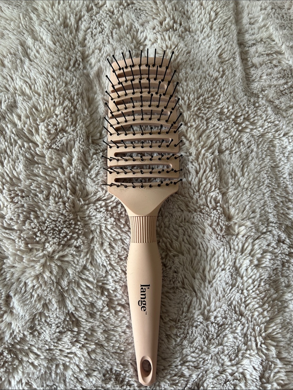 Lange Beige Vent Brush with Black-Tipped Pins
